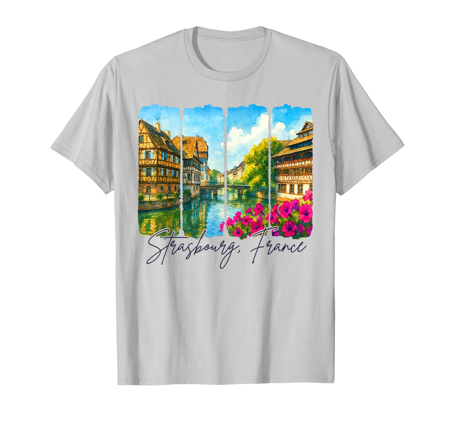 Strasbourg France Travel Brushstroke Strasbourg Souvenir T-Shirt