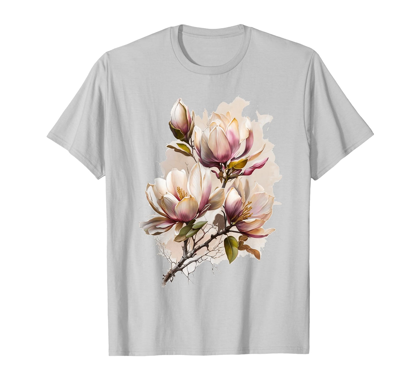 Magnolia Blossom Flower Blooming Floral Spring Summer Women T-Shirt