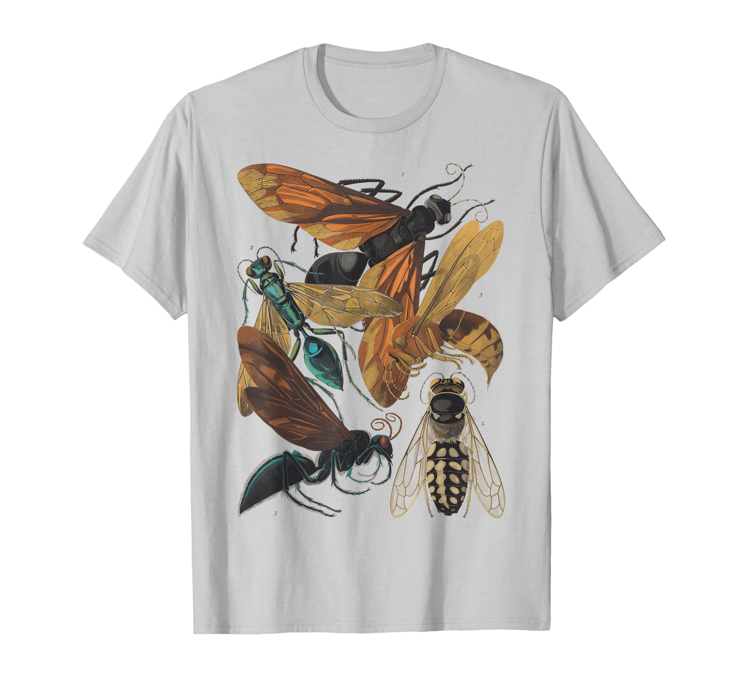 insects Collection Species Bugs Vintage Entomology T-Shirt