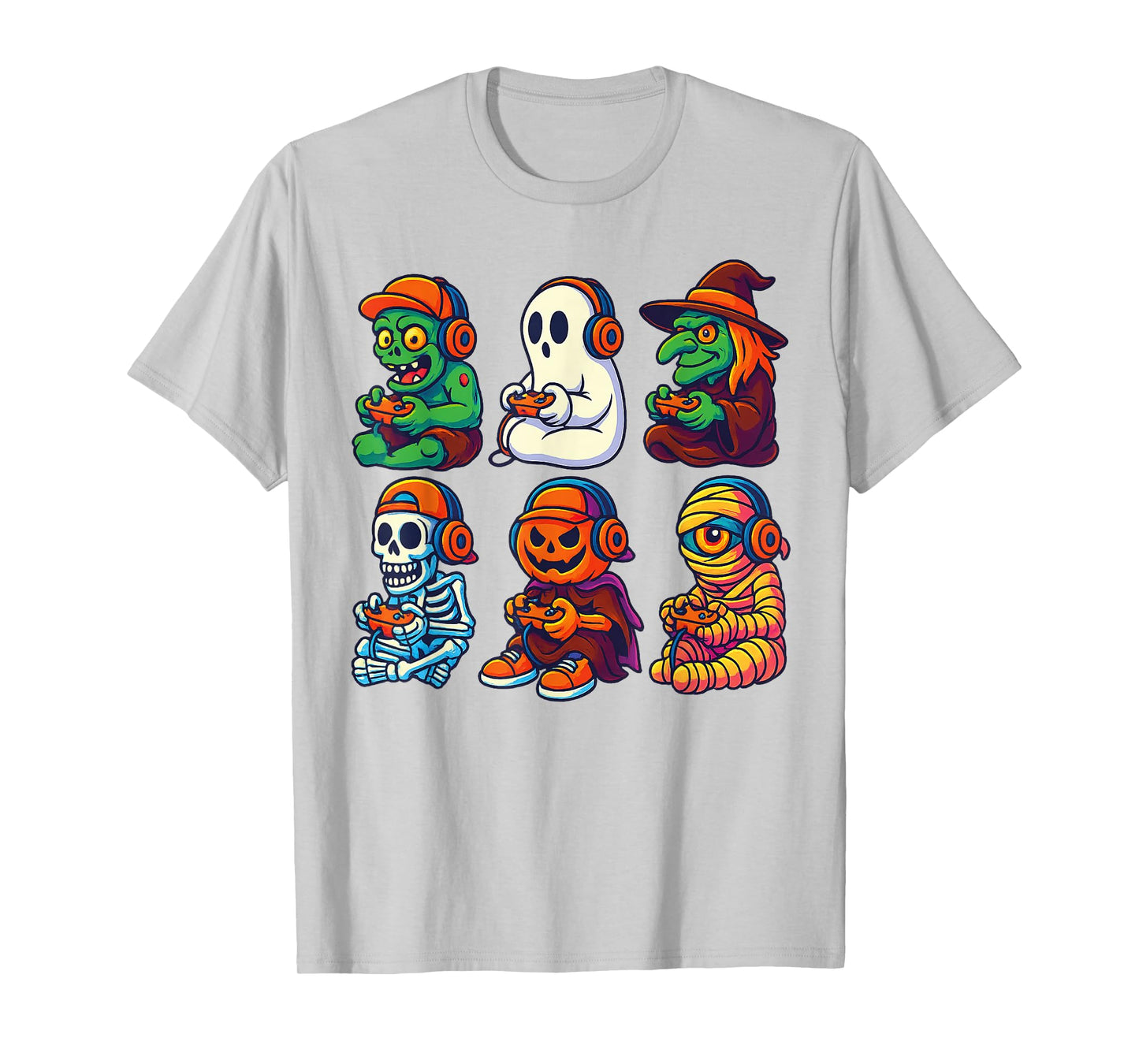 Halloween Skeleton Zombie Gaming Controllers Mummy Gamer T-Shirt