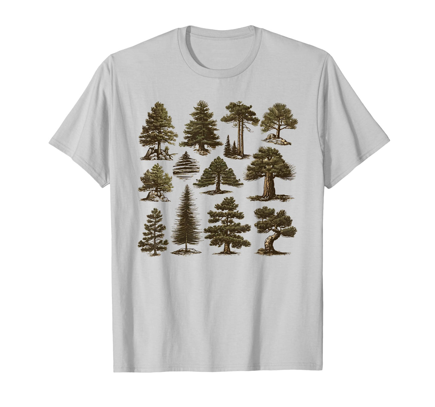 Retro Pine Tree Vintage collage T-Shirt