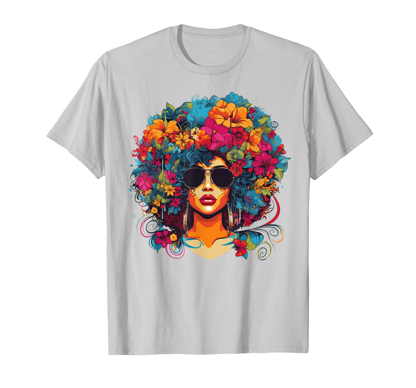 Afro Hair Natural Black History tshirt Pride Black Melanin T-Shirt
