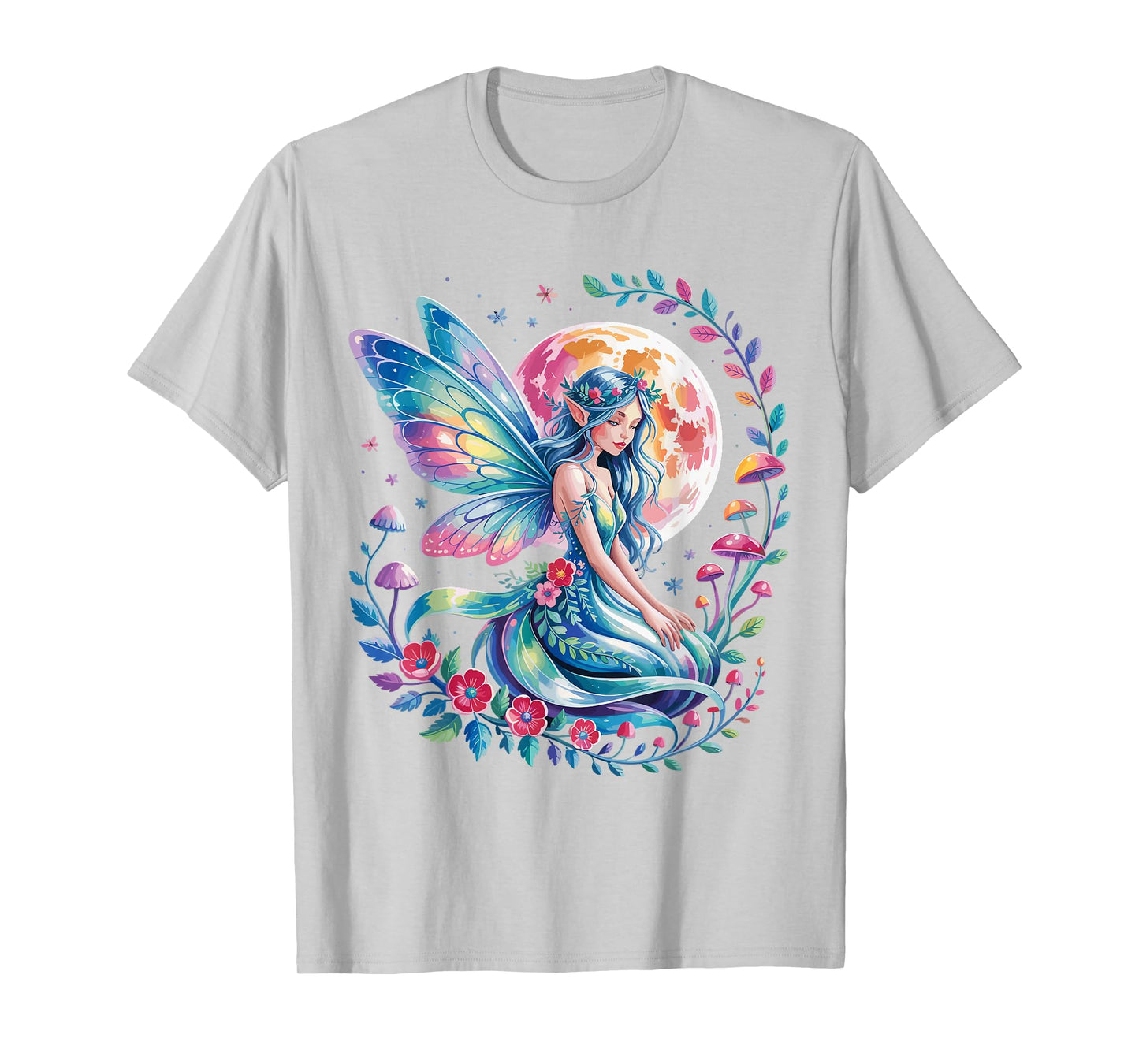 Enchanted Forest Fairy Fantasy Mystical Butterfly & Floral T-Shirt