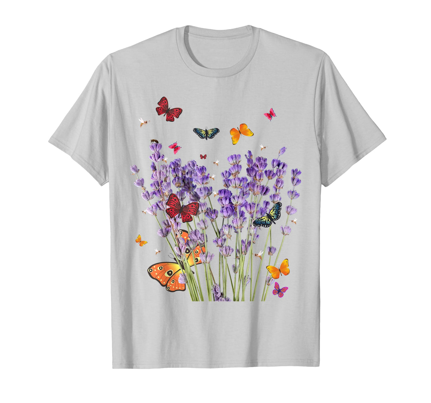 Beautiful Butterflies & Lavender Tee. Vintage & Graphic. T-Shirt