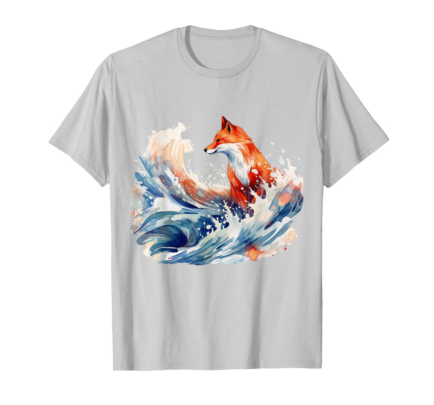 Fox Wave Artwork, Animal Art, Fox T-Shirt