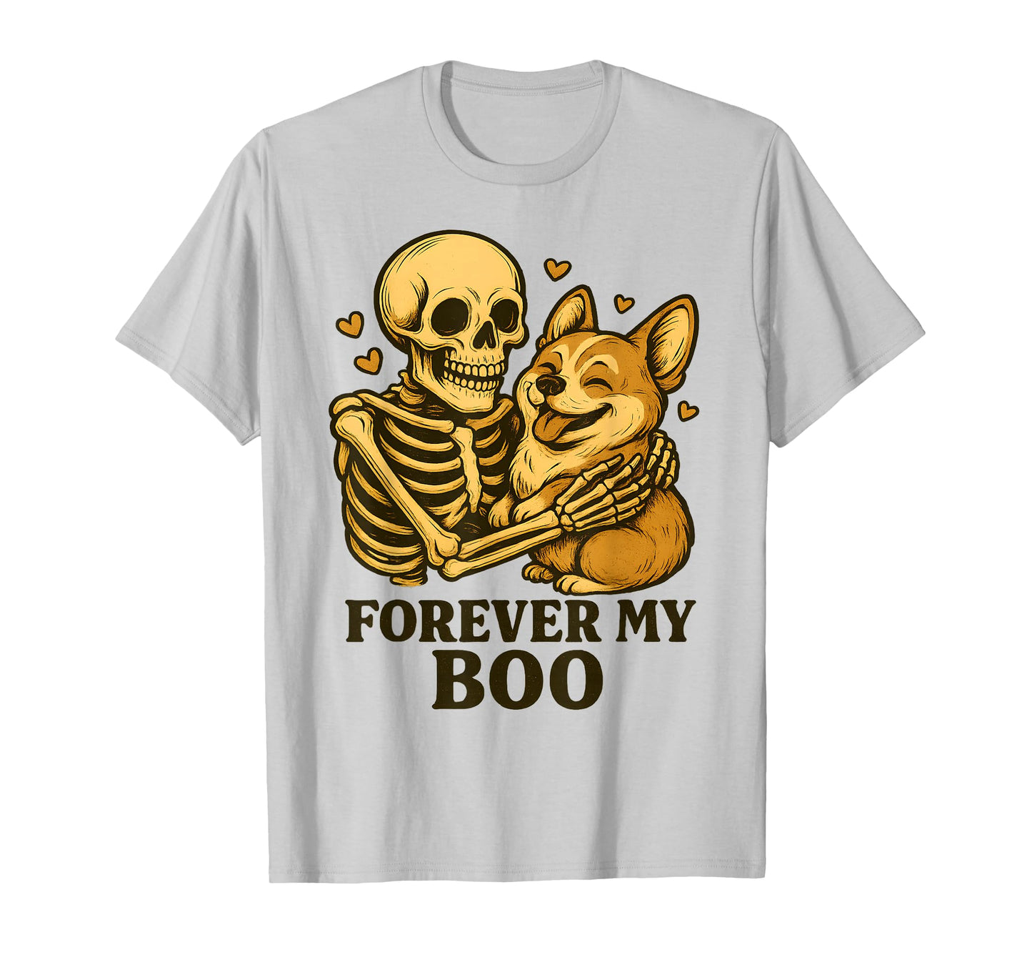 Forever My Boo Halloween Skeleton with Corgi Lover T-Shirt