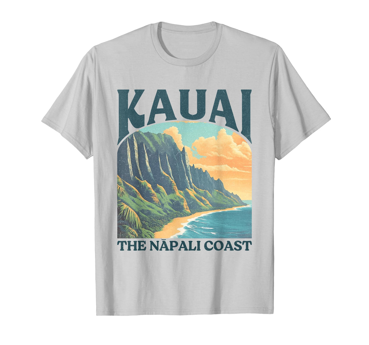 Kauai Hawaii Na Pali Coast Vintage Beach T-Shirt