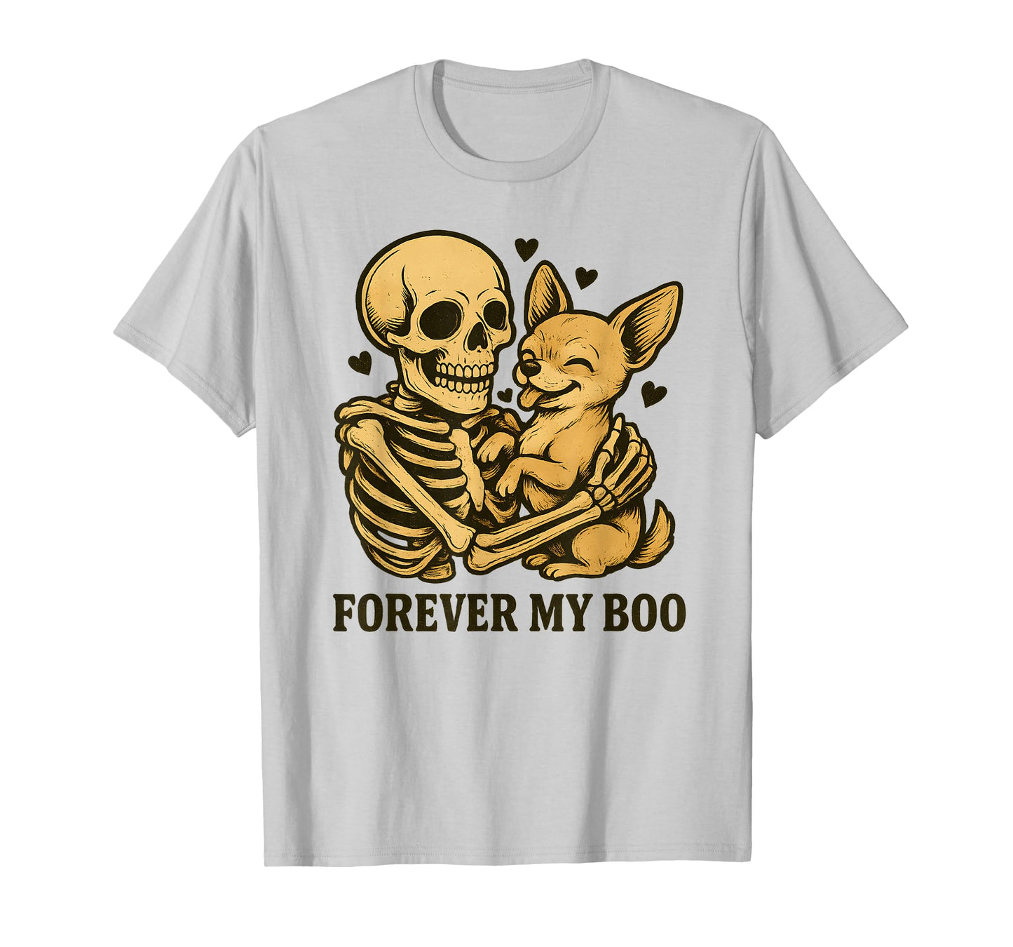 Forever My Boo Halloween Skeleton with Chihuahua Lover T-Shirt