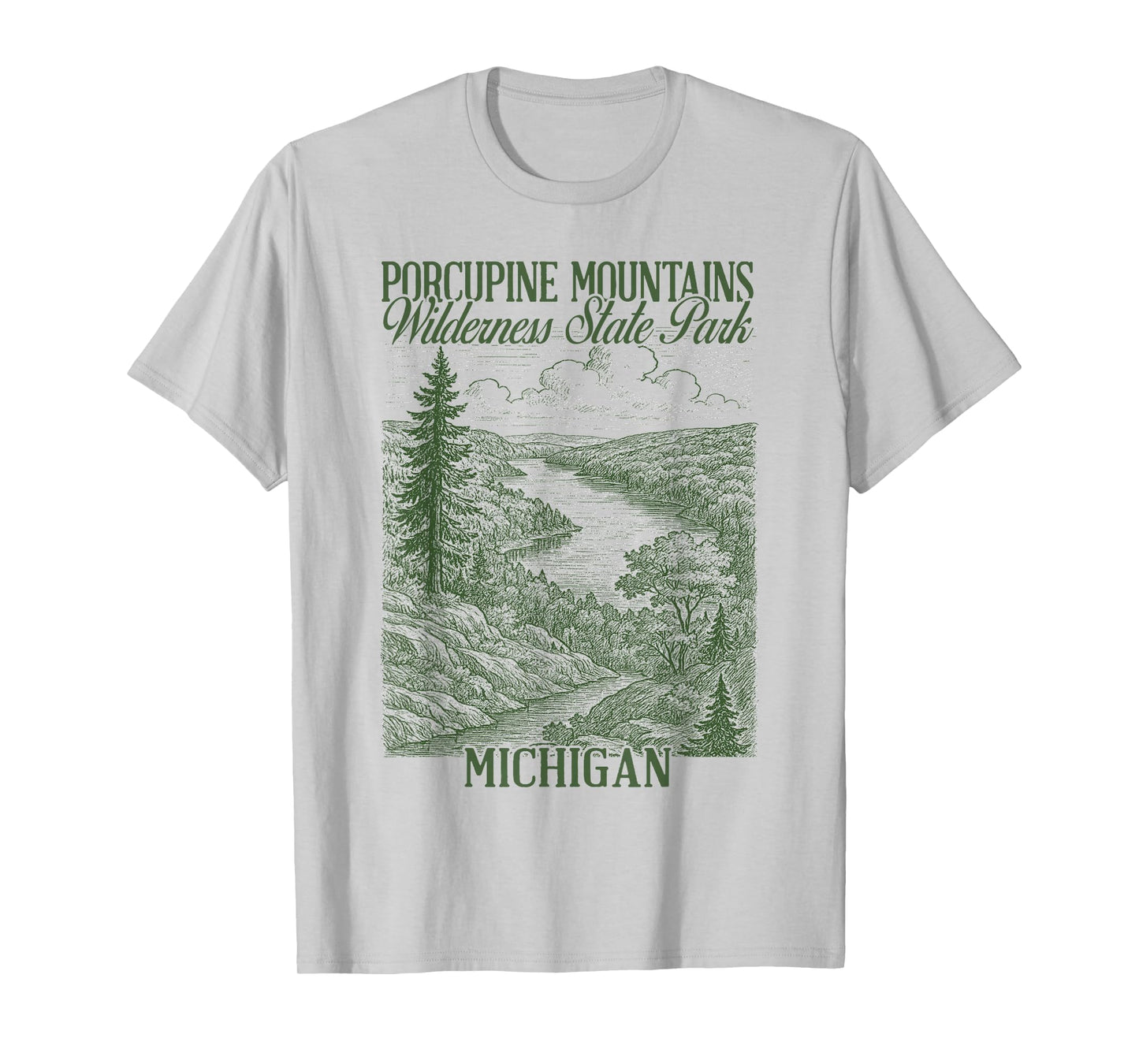 Porcupine Mountains Wilderness State Park Michigan Exploring T-Shirt