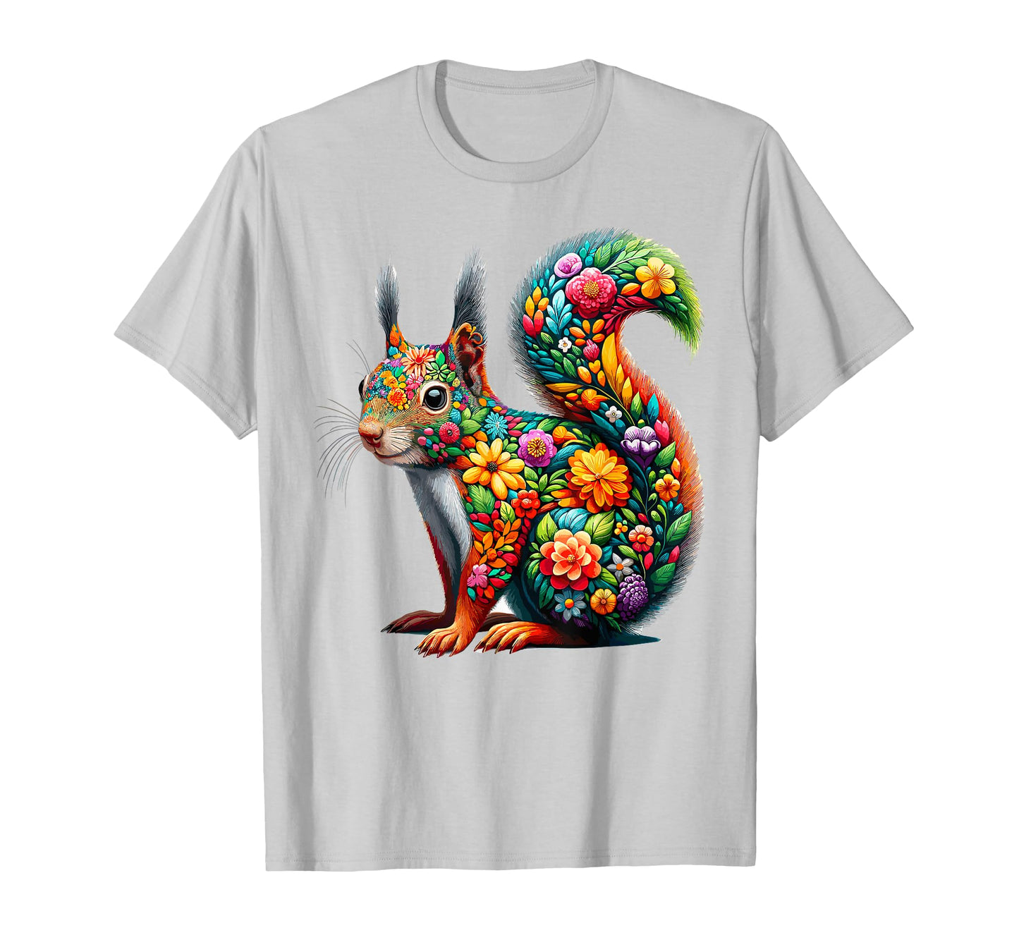 Floral Aesthetic Squirrel Lover Shirt Squirrel T-Shirt