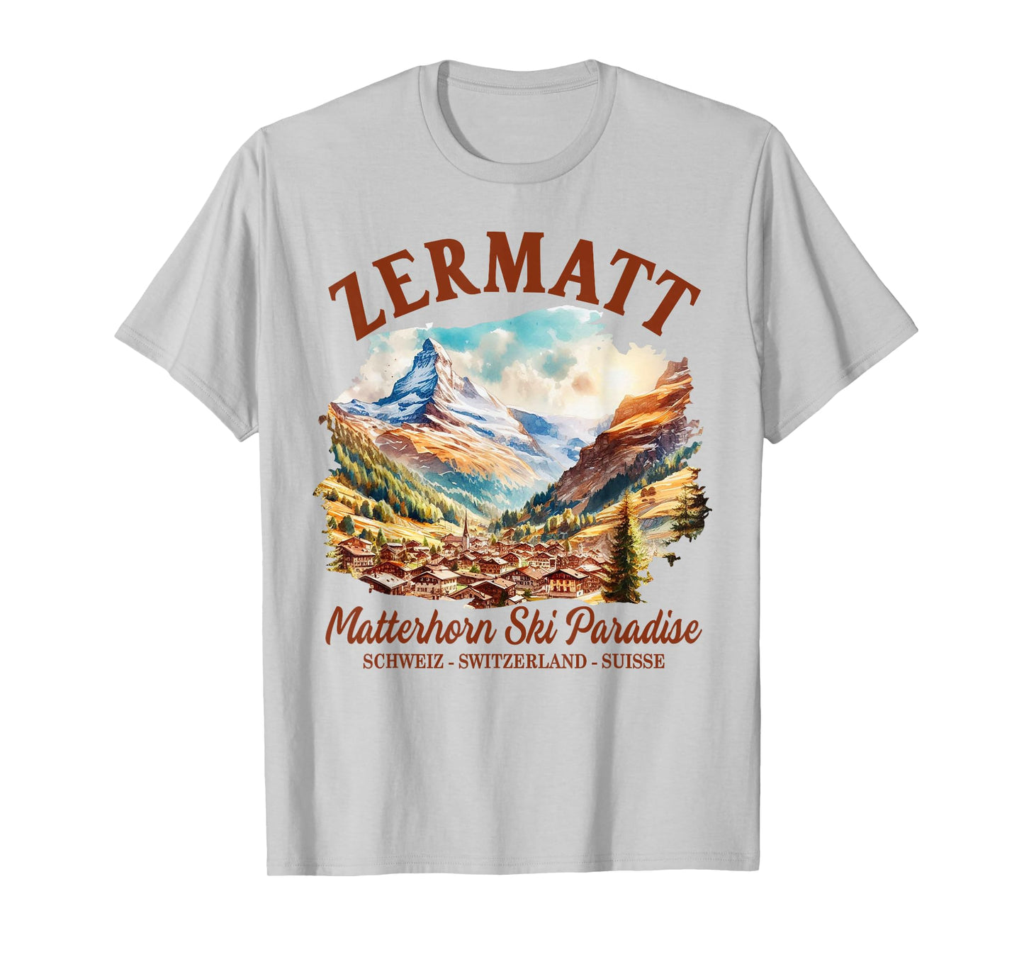 Zermatt Village Switzerland Travel Exploring Matterhorn T-Shirt