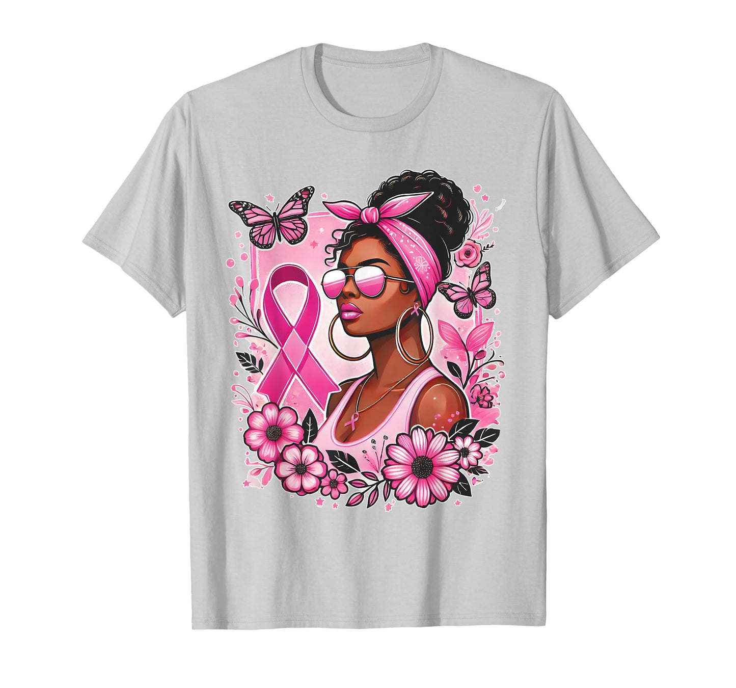 Breast cancer awareness African American support Wear Pink T-Shirt