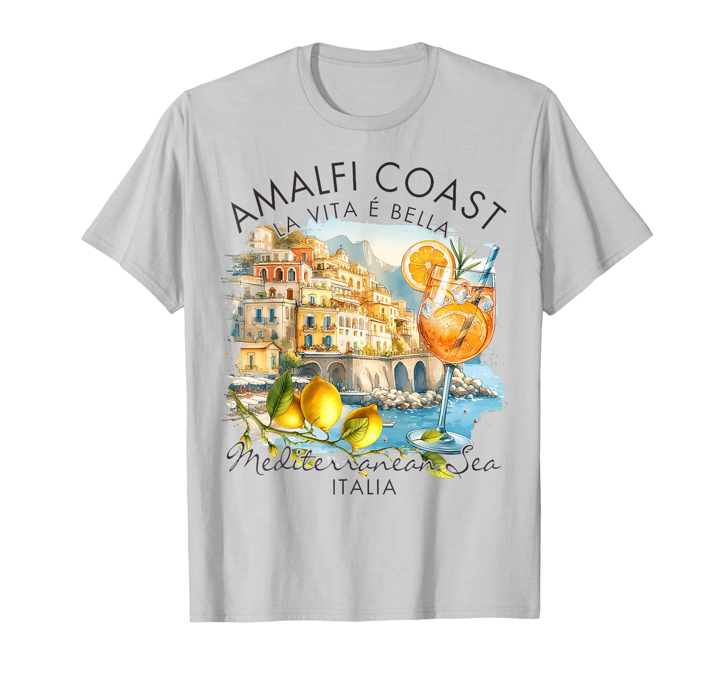Amalfi Coast Italy Travel Trip Vacation Sea T-Shirt