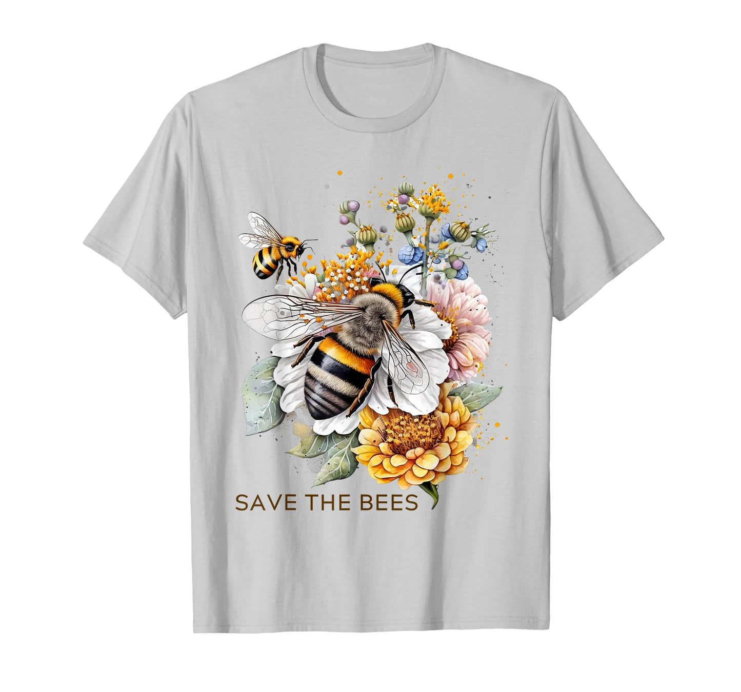 Save the Bees on Flowers Pollinators Love Bees T-Shirt