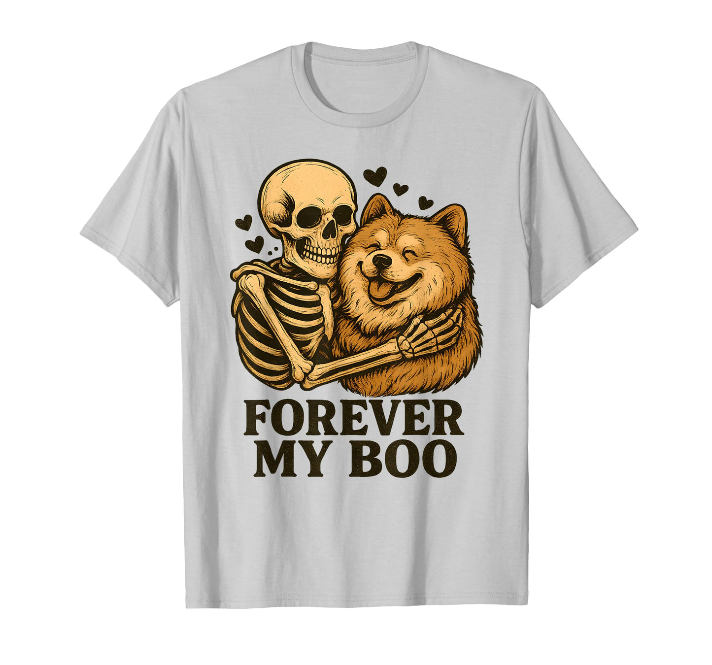 Forever My Boo Halloween Skeleton with Chow Chow Lover T-Shirt