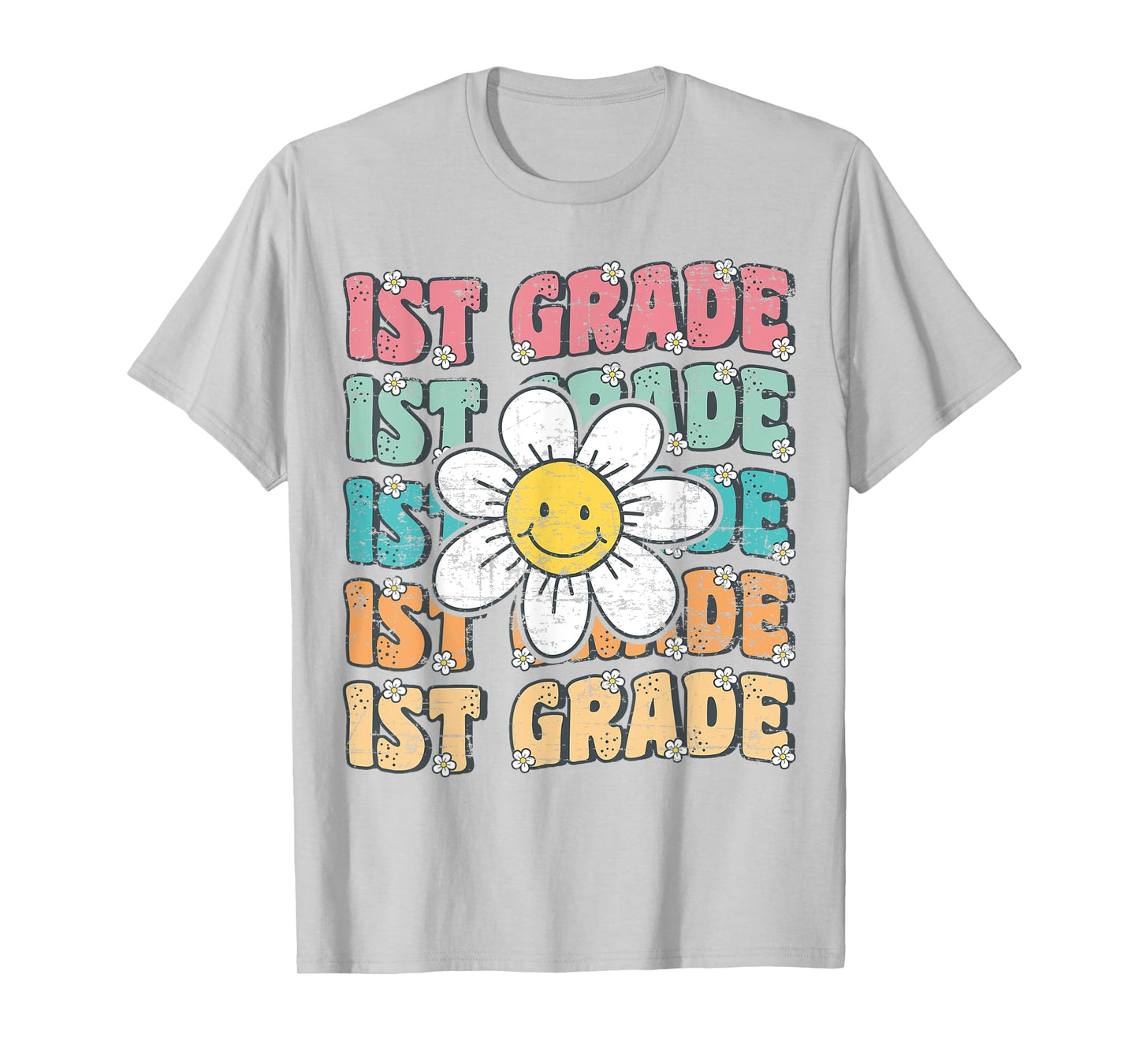 Groovy 1st Grade Back To School First Day of First Grade T-Shirt