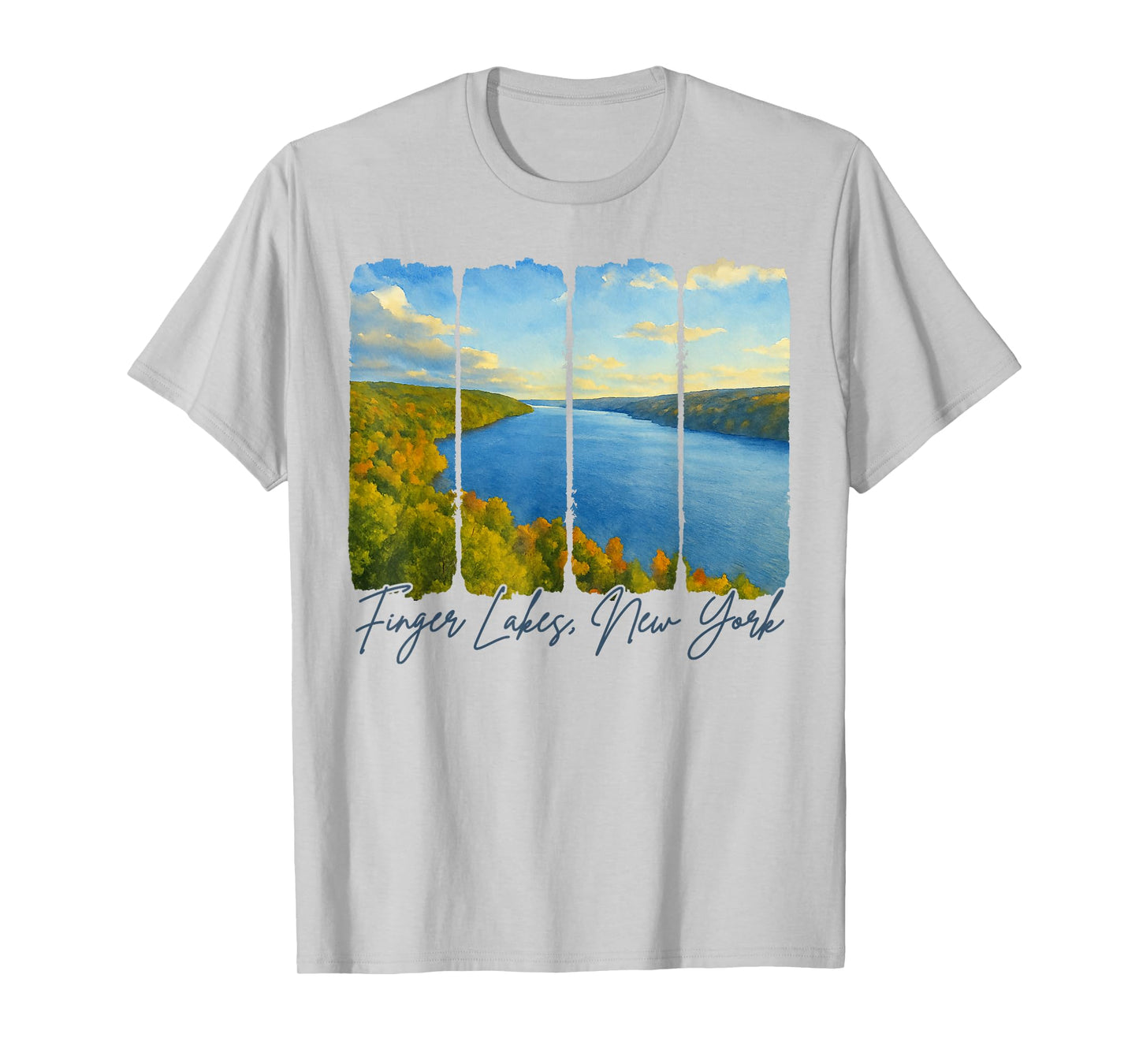 Finger Lakes New York Travel Brushstroke Finger Lakes Trip T-Shirt