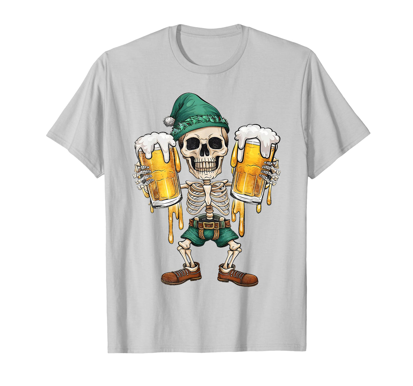 Funny Skeleton Enjoy Oktoberfest German Beer Festival T-Shirt