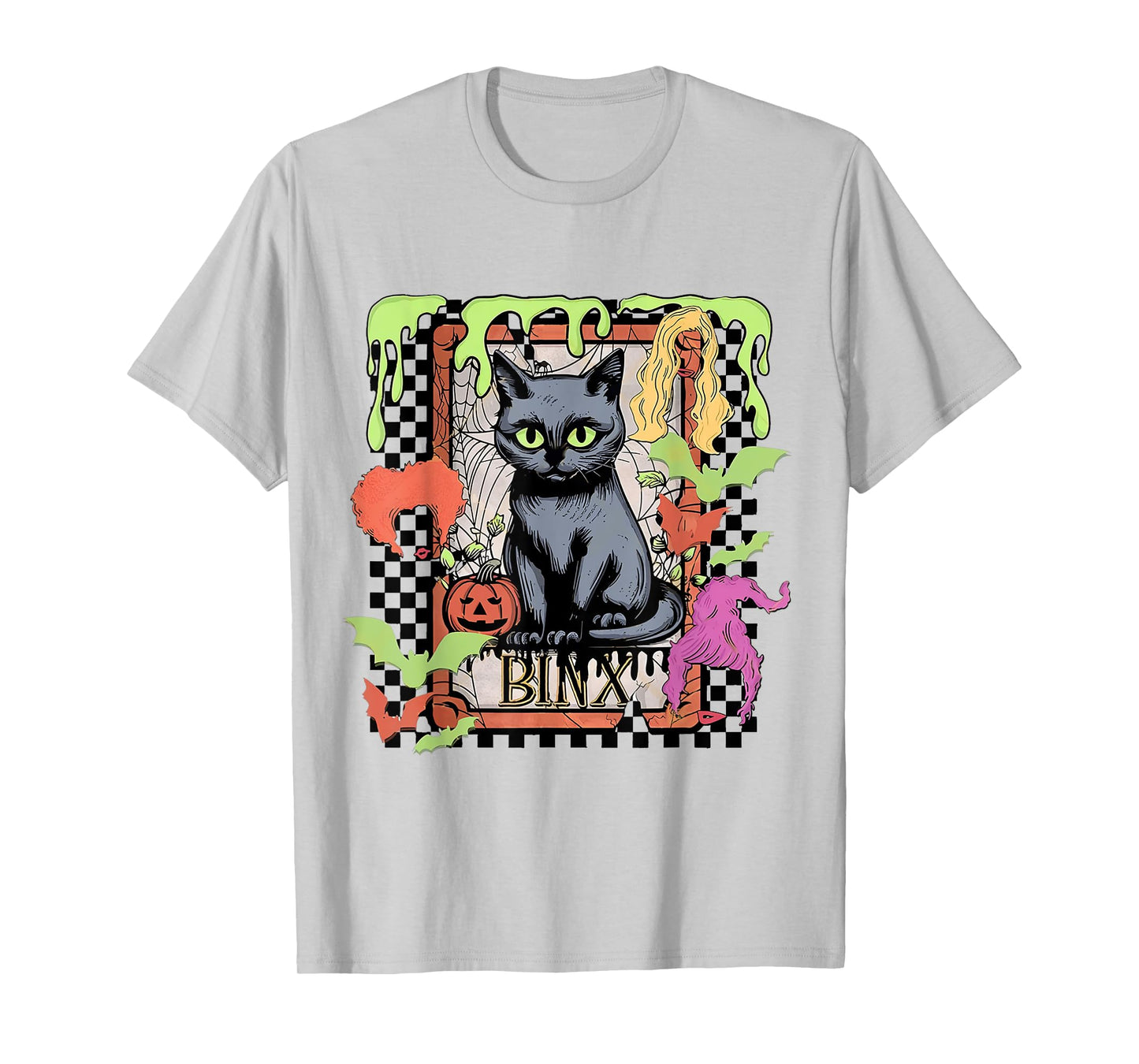 Black Cat Witch Binx Halloween T-Shirt for Men Women Kids