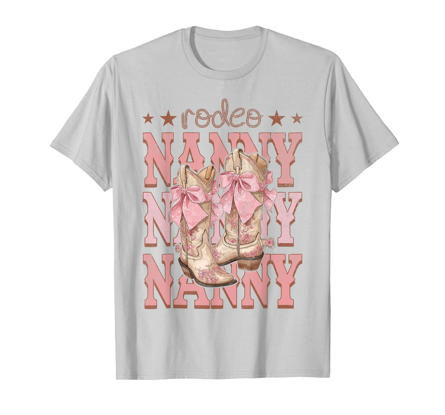 Rodeo Nanny Pink Boots Coquette Cow-Girl Birthday Party T-Shirt