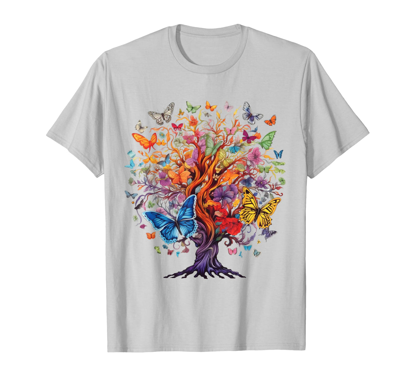 Womens butterfly shirt with flowers, fashion tee, gift idea T-Shirt