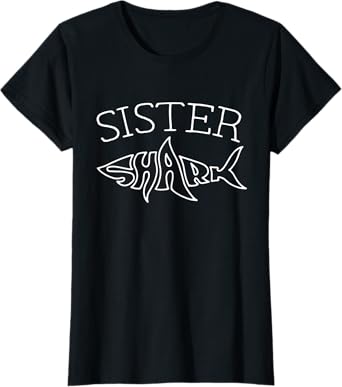 Sister Birthday Shark Daughter Matching Family Girls T-Shirt