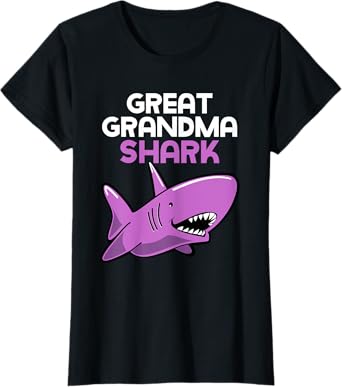 Great Grandma Shark Funny Family T-Shirt