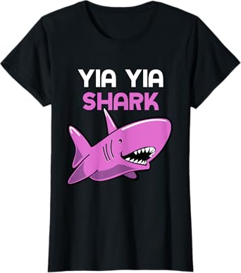 YiaYia Shark Funny Family Yia-Yia T-Shirt