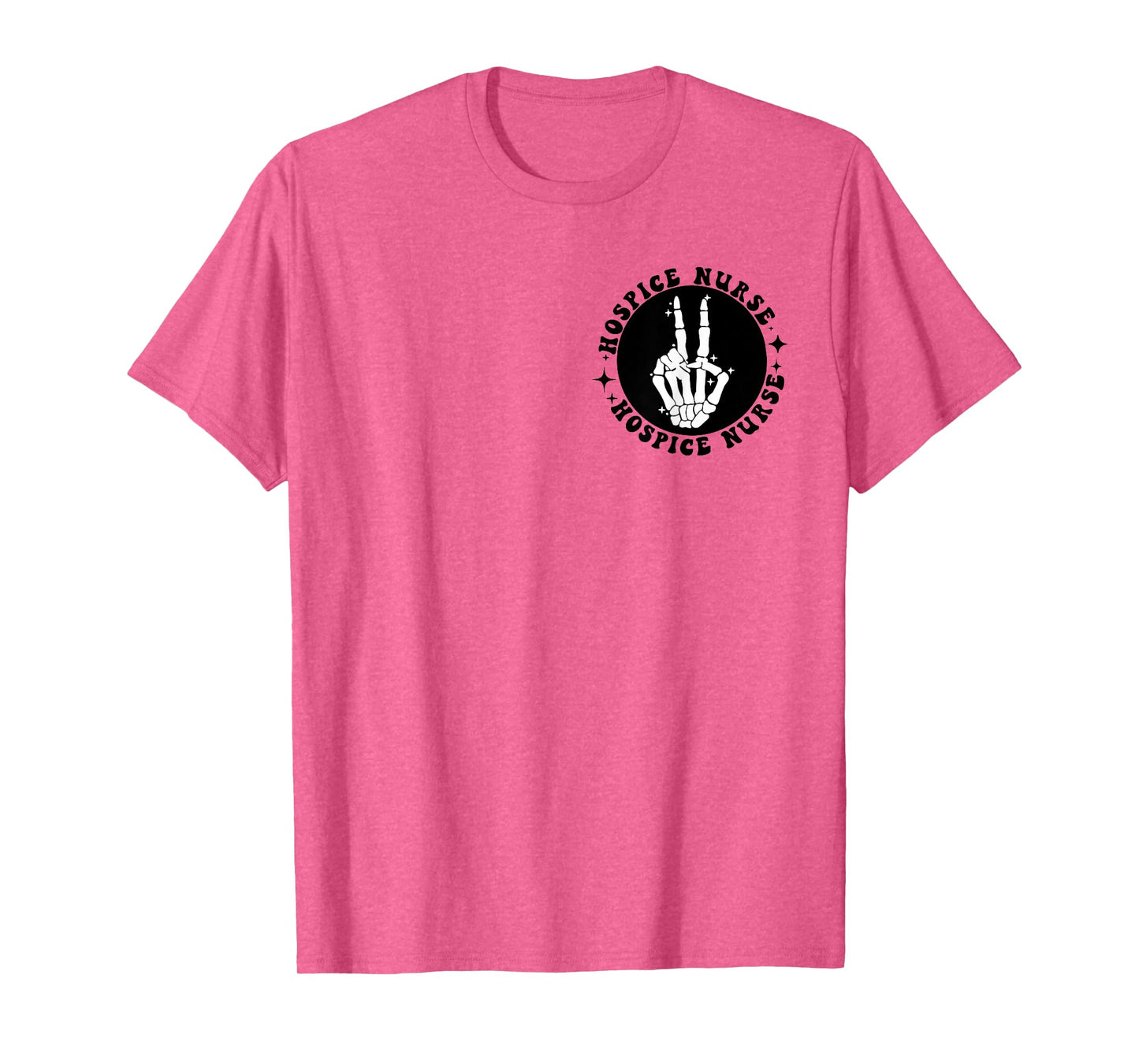 I Work In Heaven's Waiting Room Funny Groovy Hospice Nurses T-Shirt
