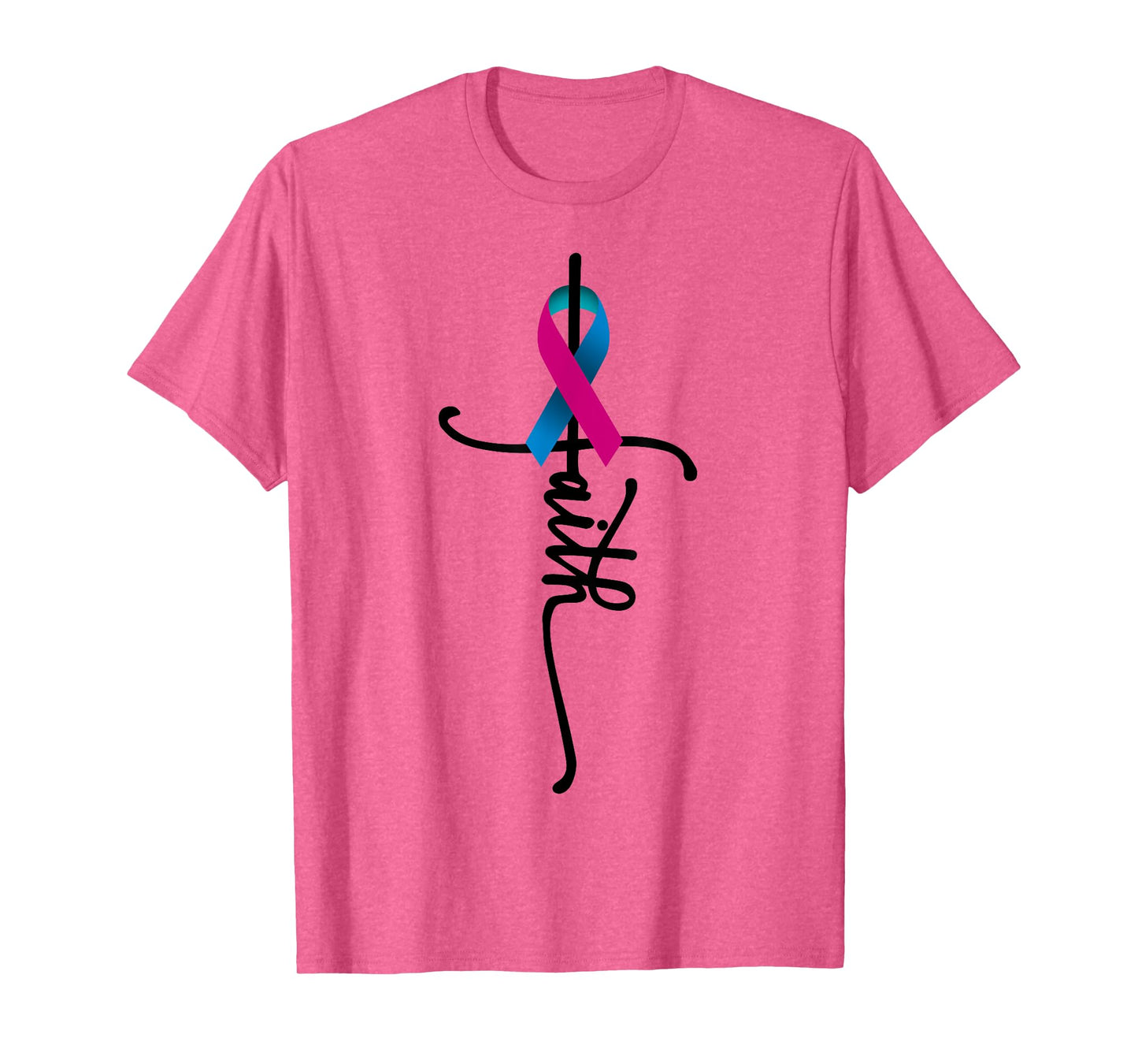 Thyroid Cancer Faith Thyroid Cancer Awareness Support T-Shirt