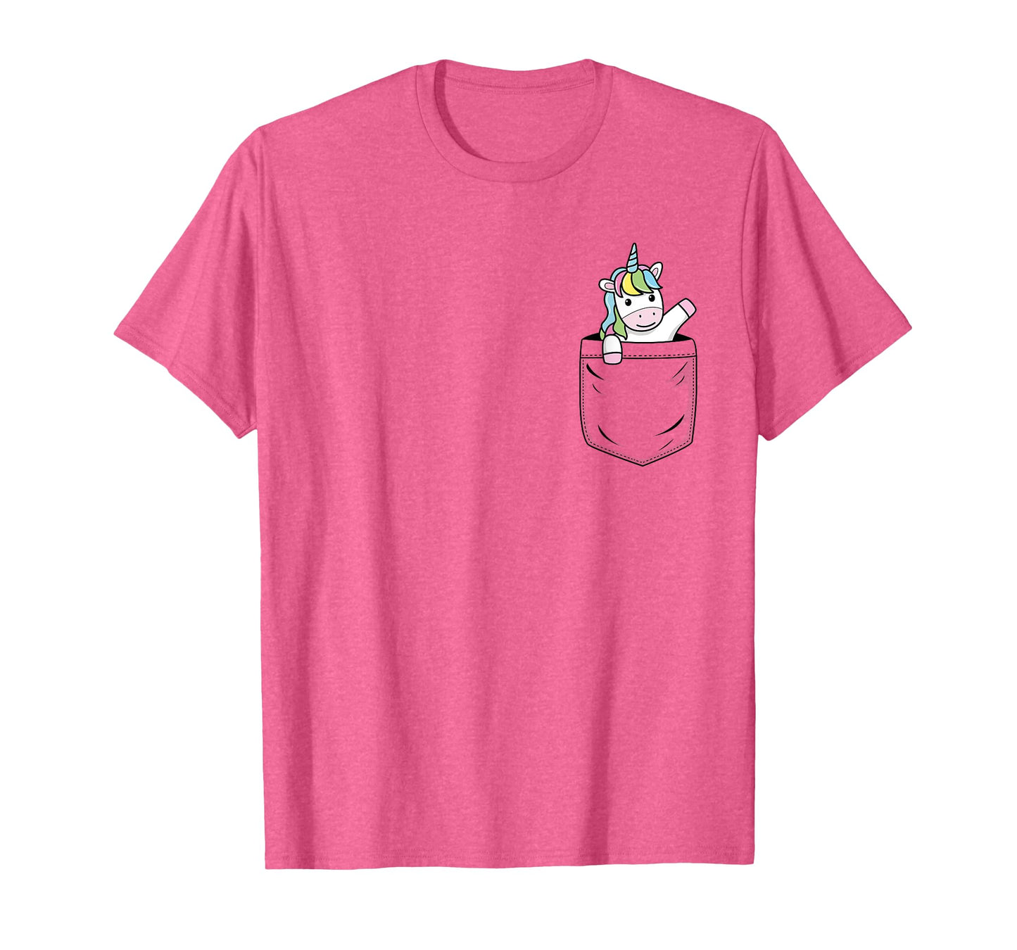 Unicorn Lovers Cute Funny Unicorn In Pocket T-Shirt