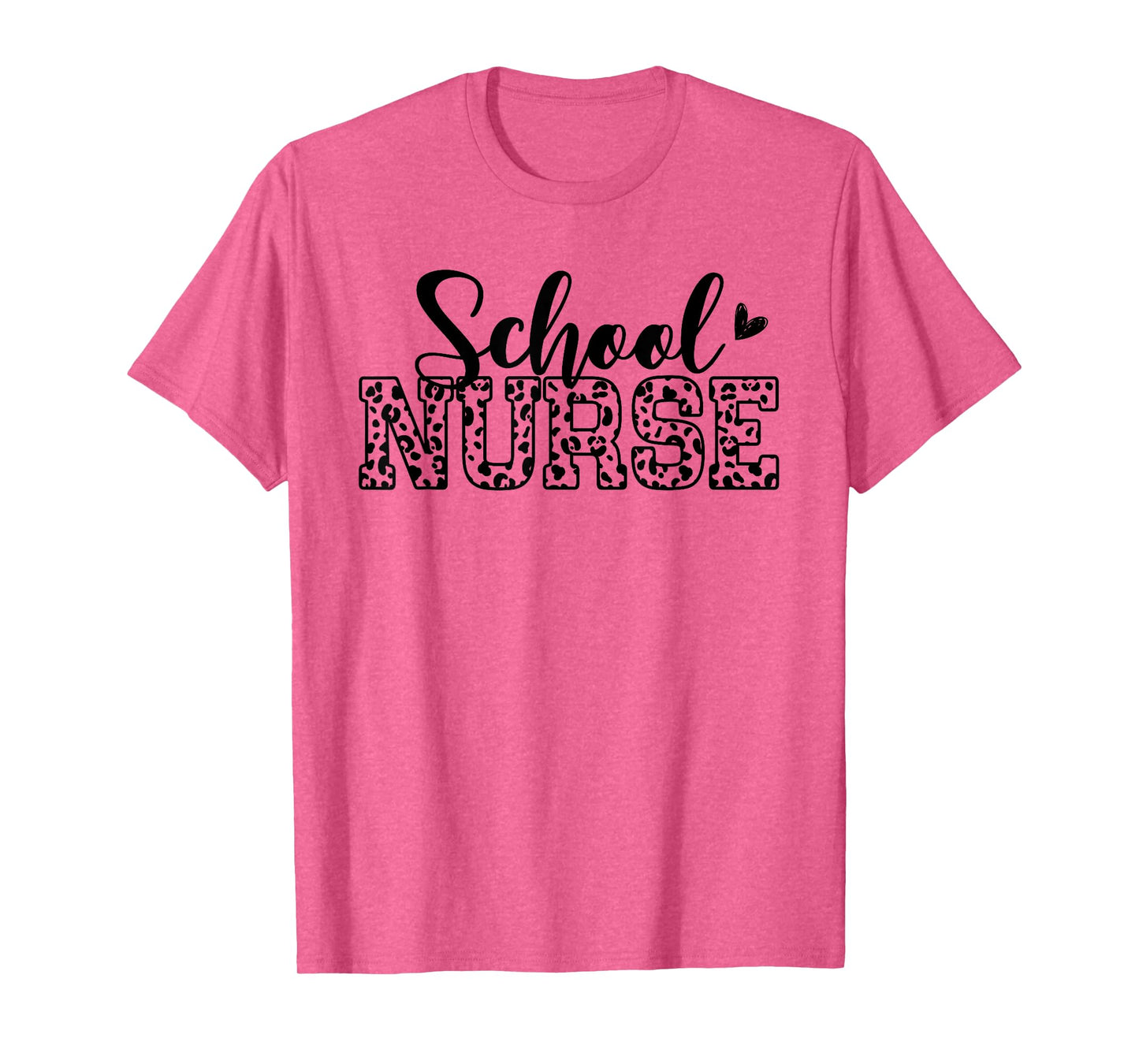 Womens School Nurse Leopard Print Nursing Nurse Day Week T-Shirt