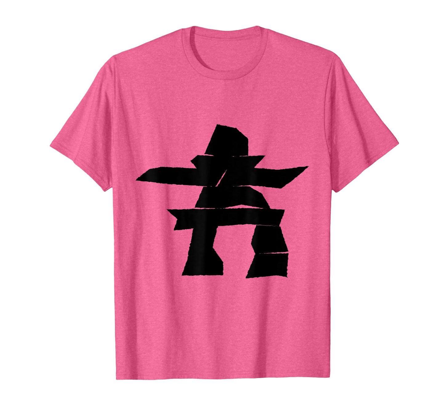 Black Inukshuk Silhouette T-Shirt