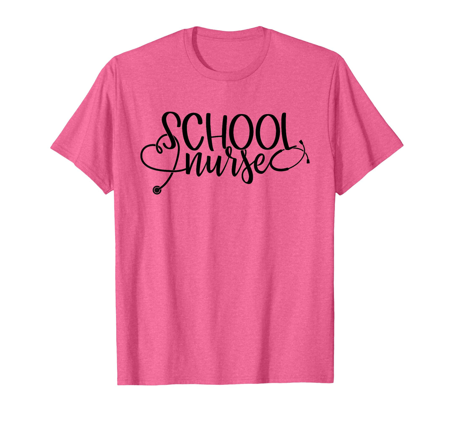 Women School Nurse Stethoscope Heart Appreciation Nursing T-Shirt