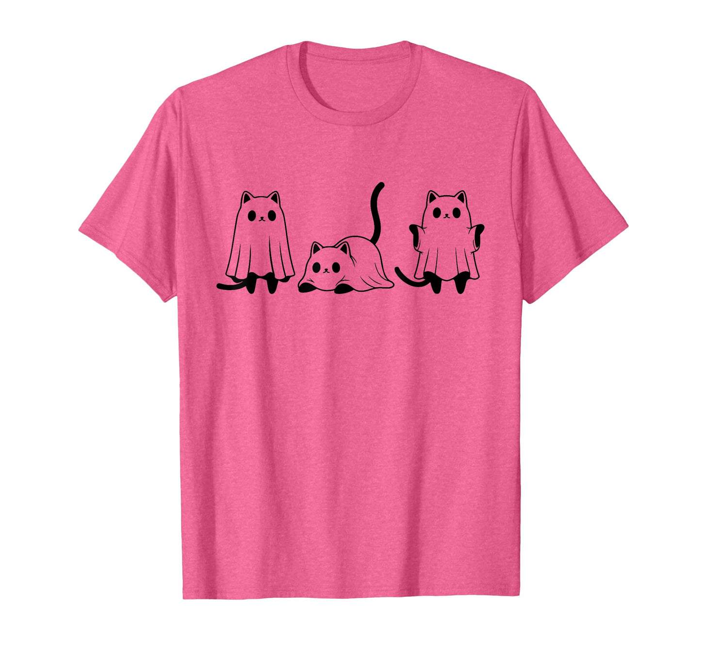 Cute Ghost Cat Halloween - Adorable Spooky Black Cat Costume T-Shirt