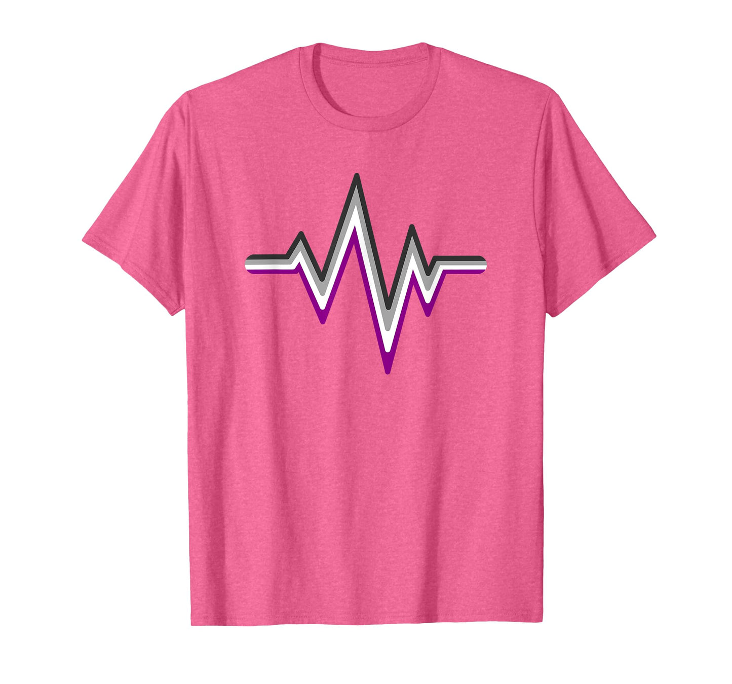 Asexual Heartbeat Ace Flag Colors Asexuality Pride Nurse T-Shirt