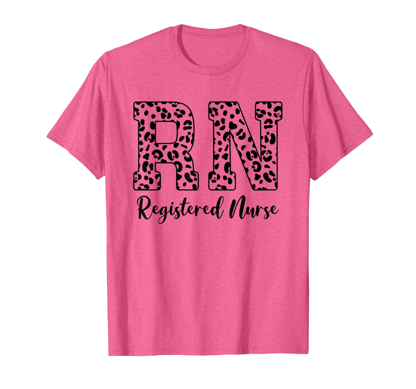Women Registered Nurse - RN Nursing Leopard Print Nurse Day T-Shirt