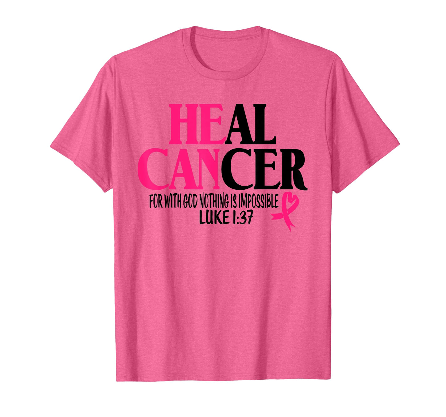 Breast Cancer Fighter Christian God Pink Ribbon Awareness T-Shirt