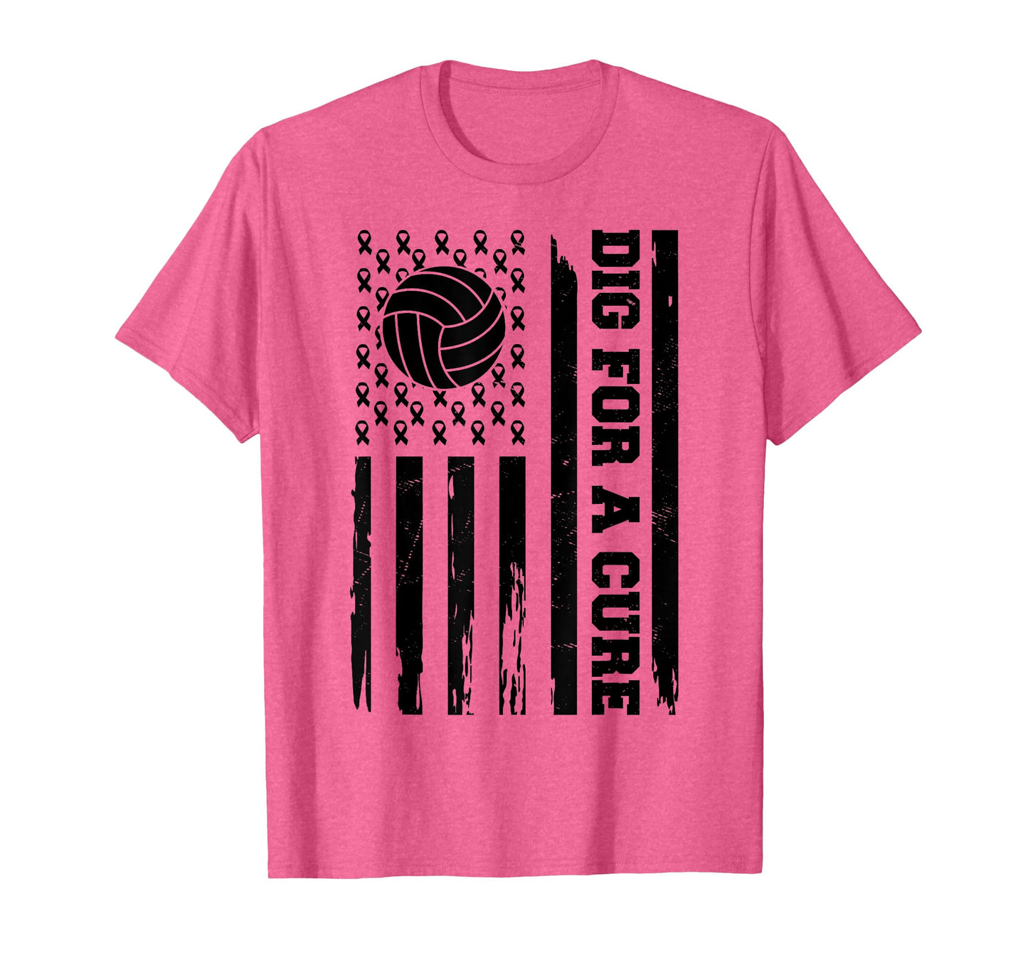 Dig For A Cure Breast Cancer Awareness Volleyball Pink T-Shirt