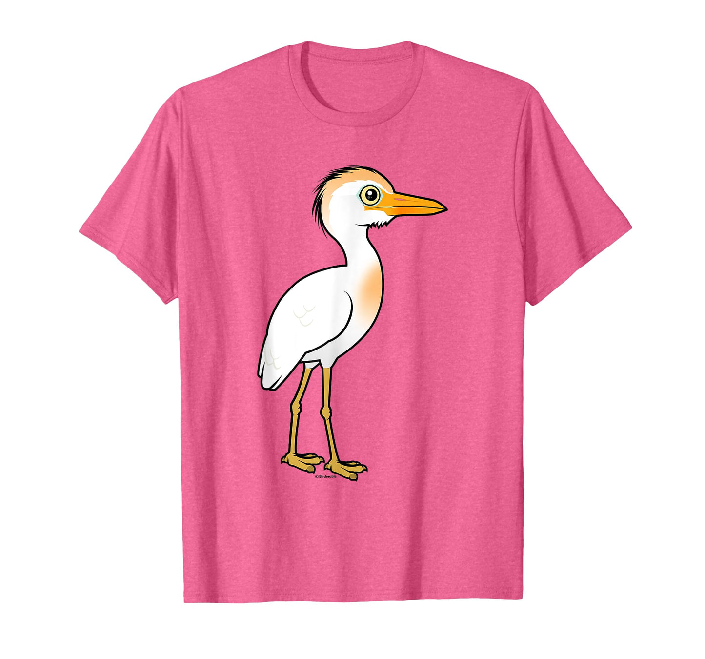 Impossibly Cute Cattle Egret | Birdorable Cartoon Bird T-Shirt