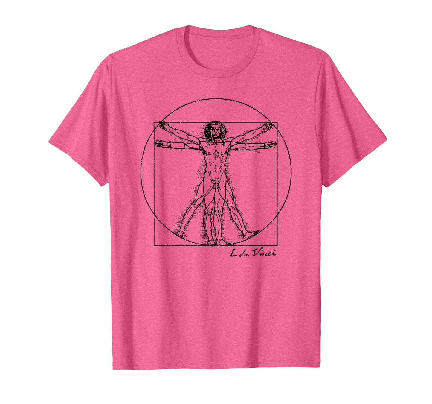 Vintage Vitruvian Man Leonardo da Vinci Womens Souvenir T-Shirt