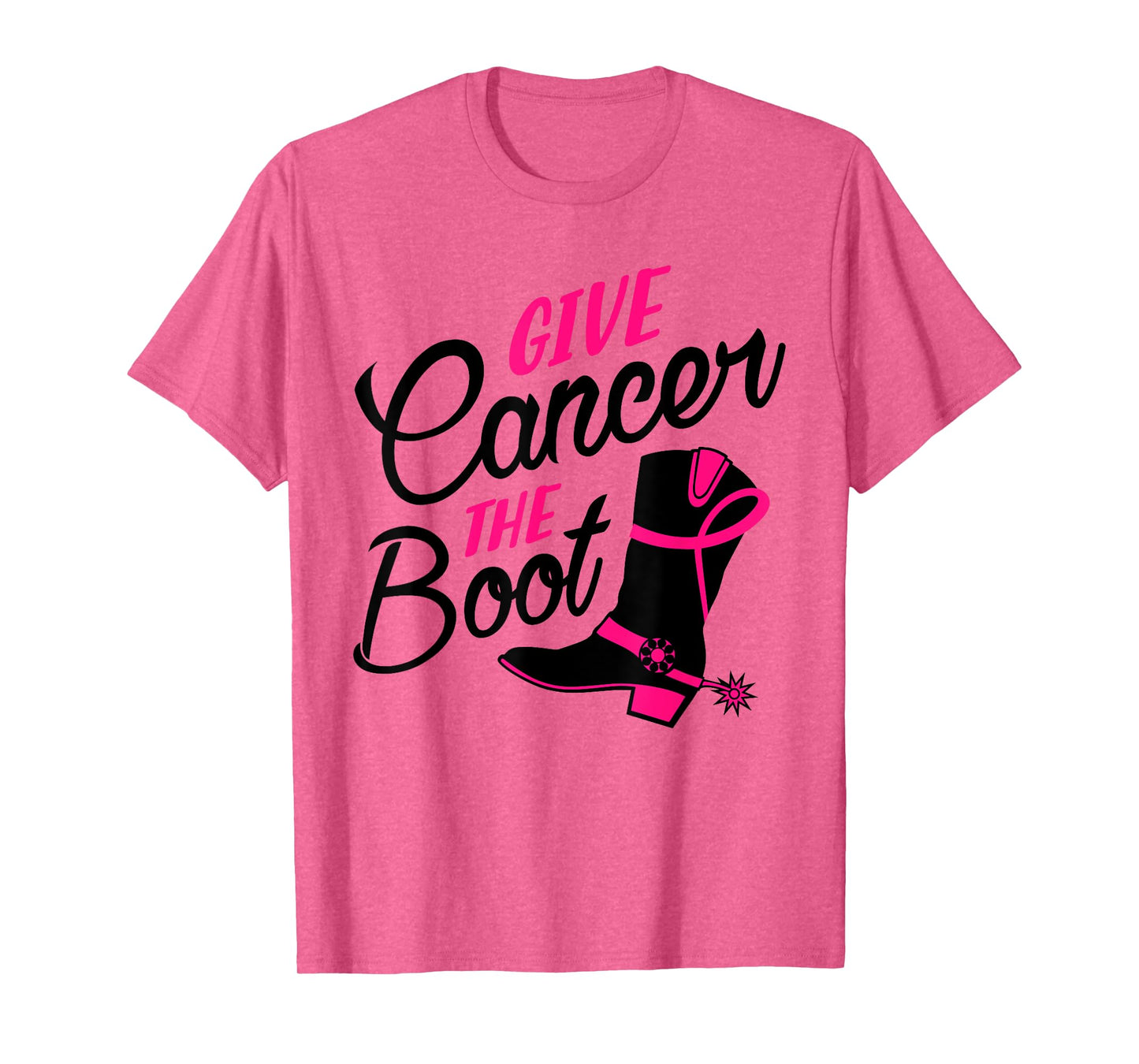 Breast Cancer Awareness Shirt Girls Western Cowboy Boots T-Shirt