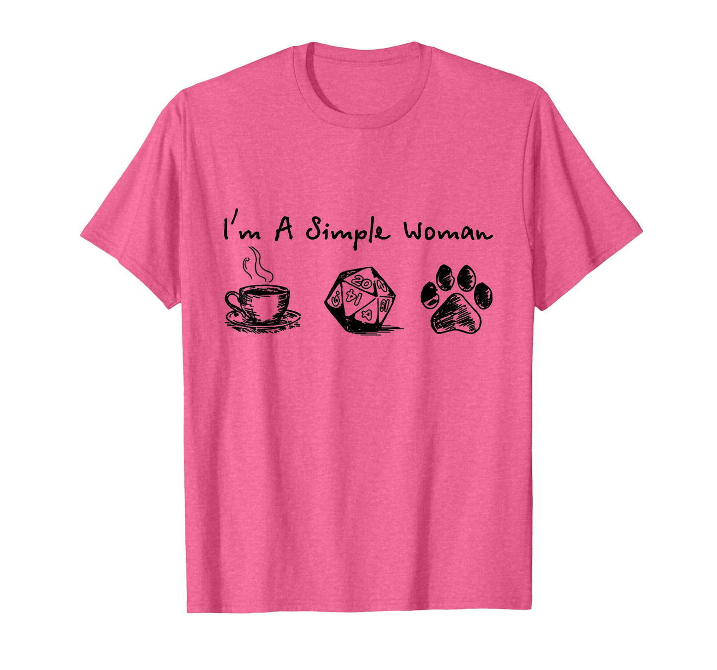 I'm A Simple Woman Coffee Dungeon And Dog Paw For Women T-Shirt