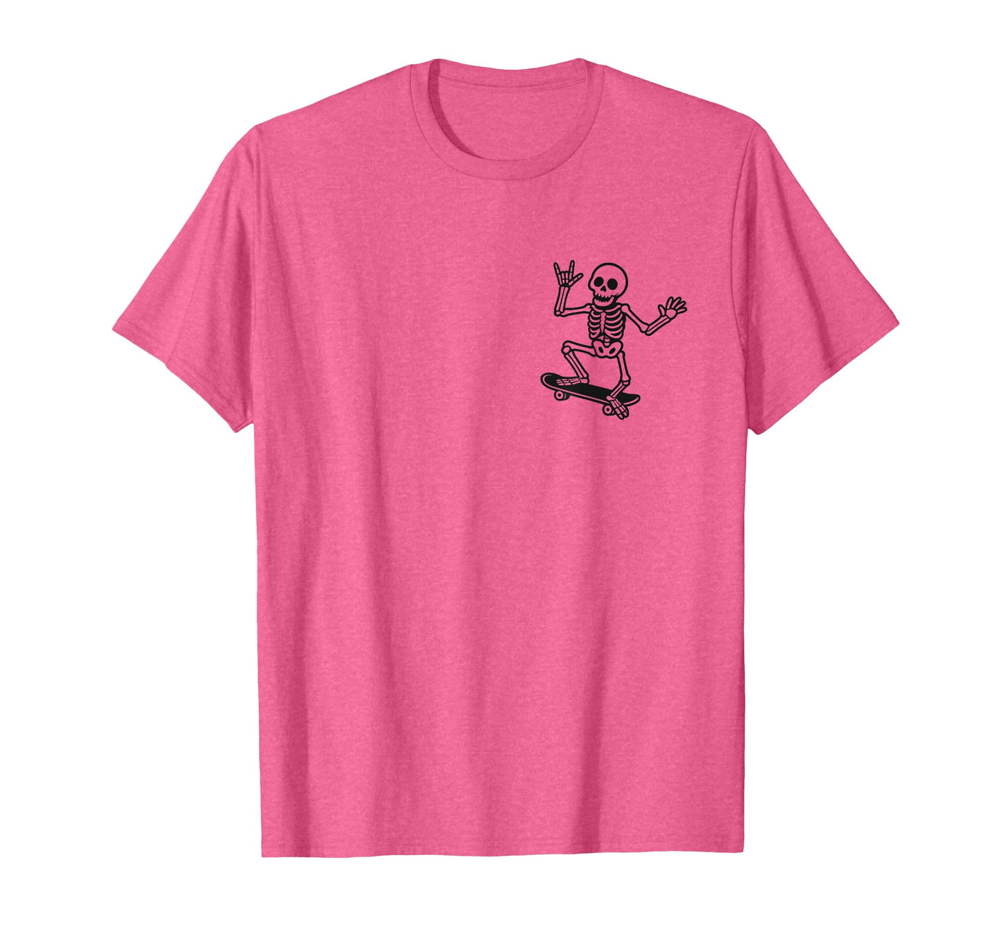 Skateboard Halloween Party Skeletons Spooky Simple Skater T-Shirt