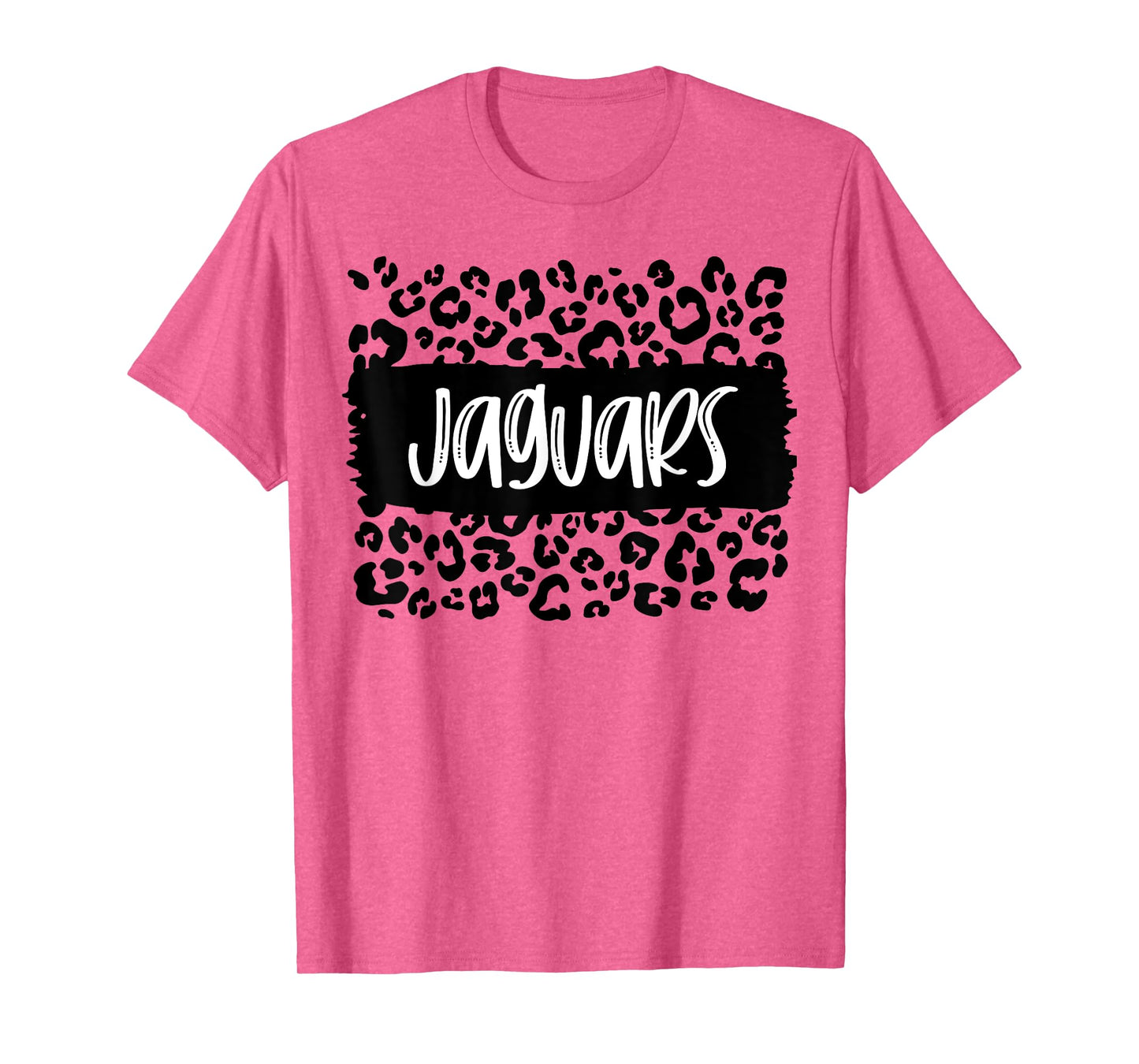 Jaguars Team Mascot School Spirit Game Night Leopard Print T-Shirt