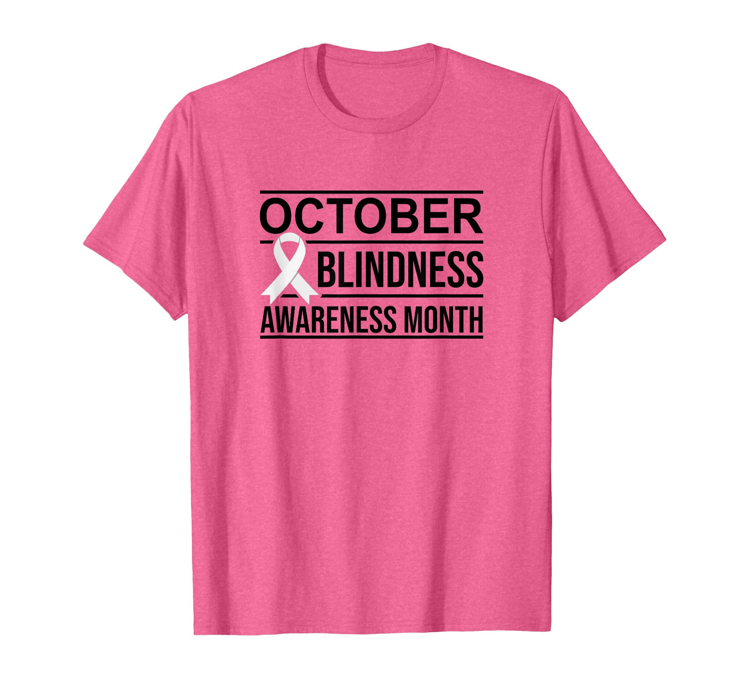 White Ribbon Blindness Awareness T-Shirt