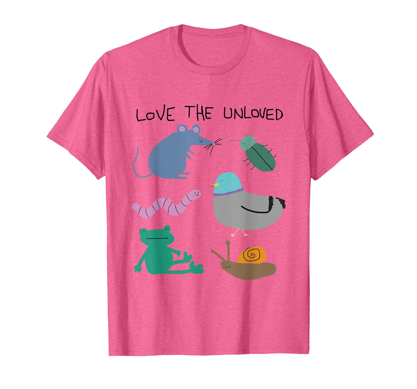 Cute Love The Unloved Pigeon Rat Frog Funny Animal Lover T-Shirt