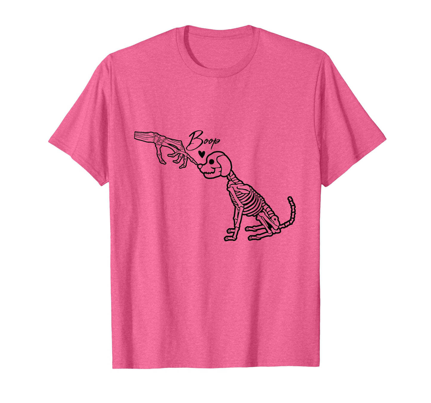 Skeleton Hand Boop Skeleton Dog Halloween Pet Love Men Women T-Shirt