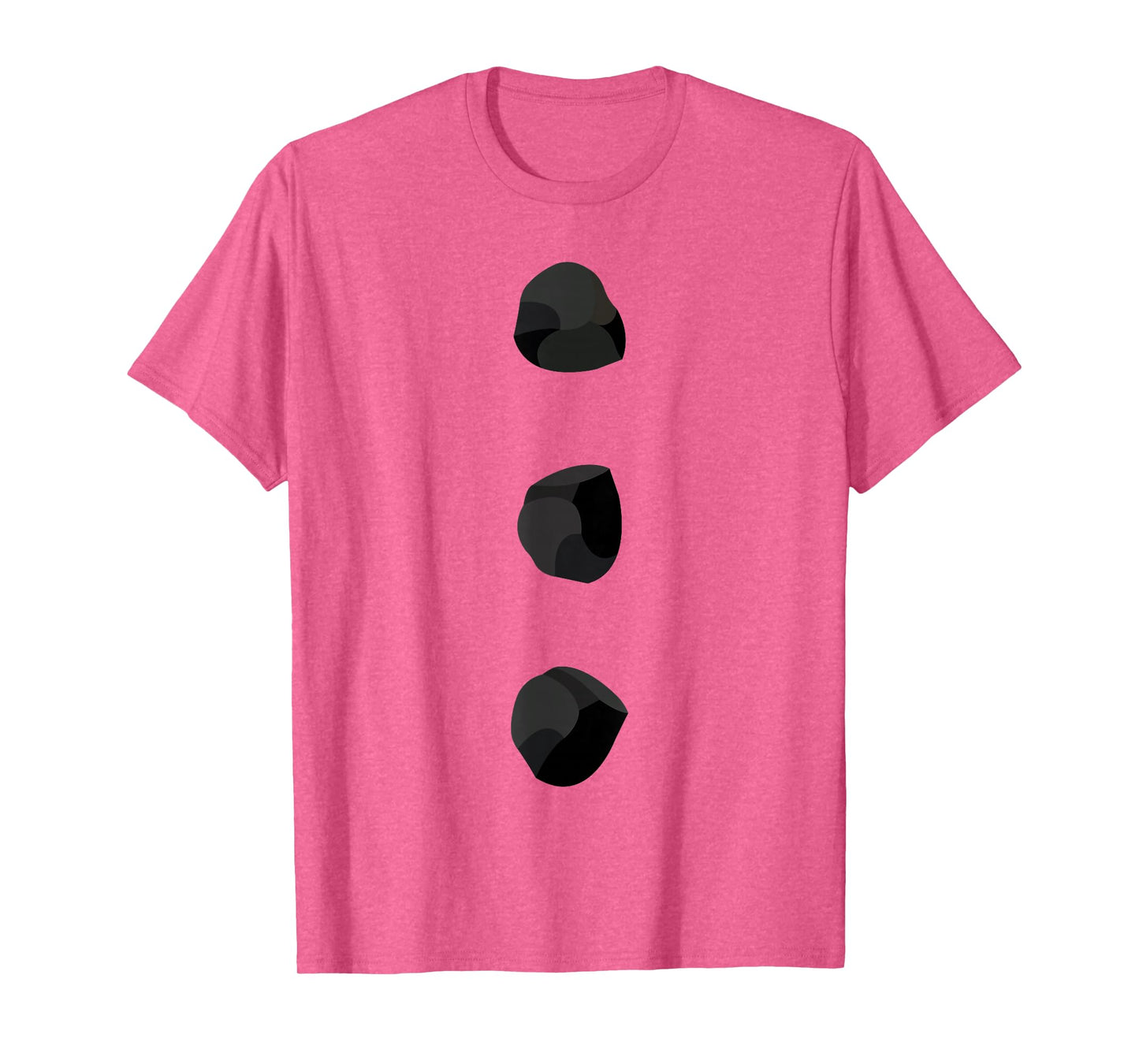 Snowman Costume Three Black Buttons on White T-Shirt