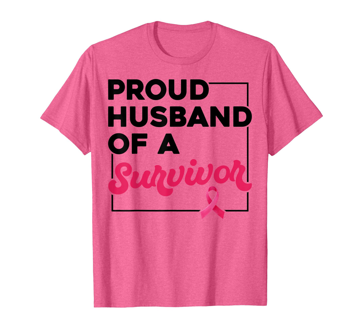Proud Husband Of Survivor Breast Cancer Awareness Christmas T-Shirt